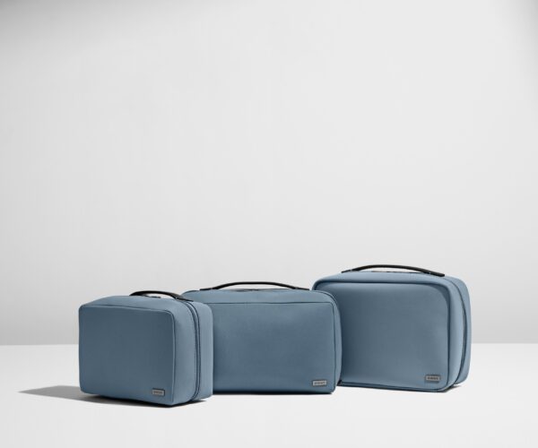 The Small Toiletry Bag in Navy Blue - Image 5